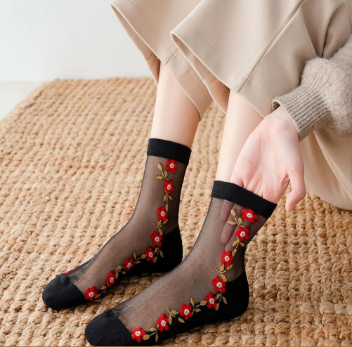 Women Designed Lace Socks