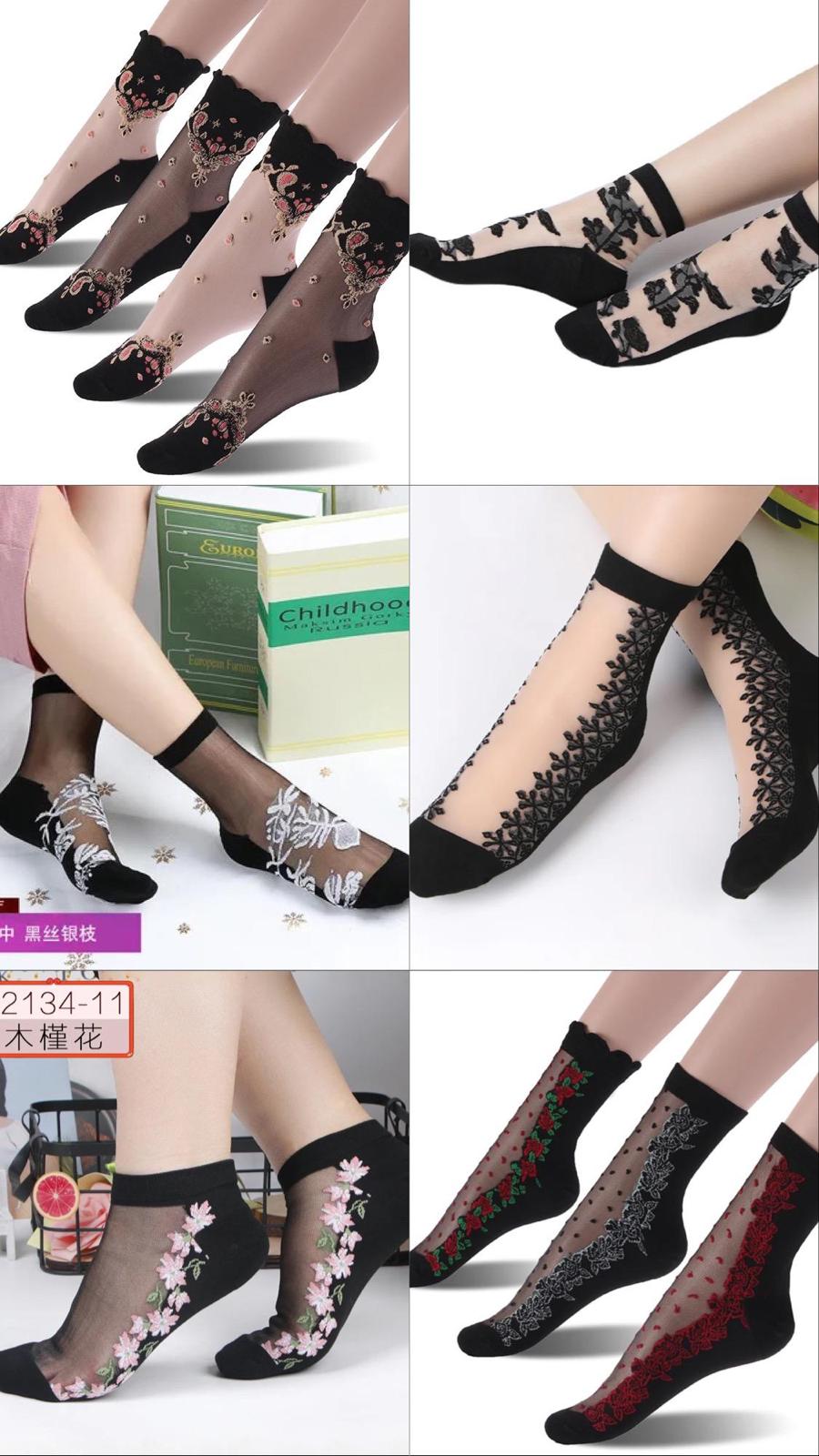 Women Designed Lace Socks