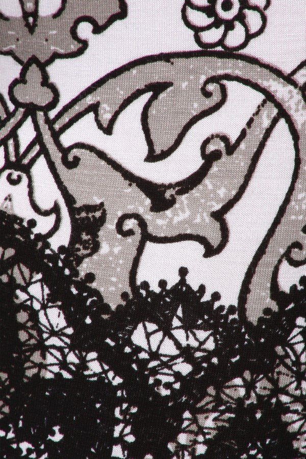 Lady's STELLA ELYSE Art Graphite Lace Fluer Delis Printed Legging (6231064)