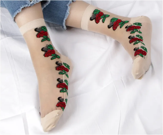 Women Designed Lace Socks
