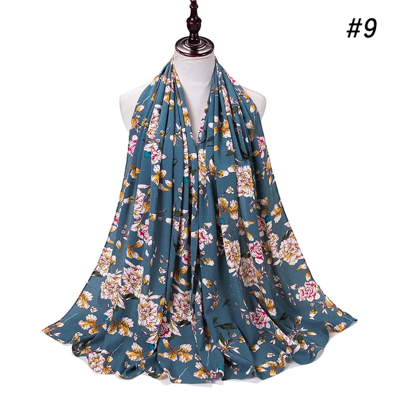 Printed thick Chiffon Scarves