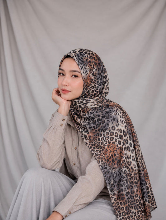 New Cheetah Ash Hijab