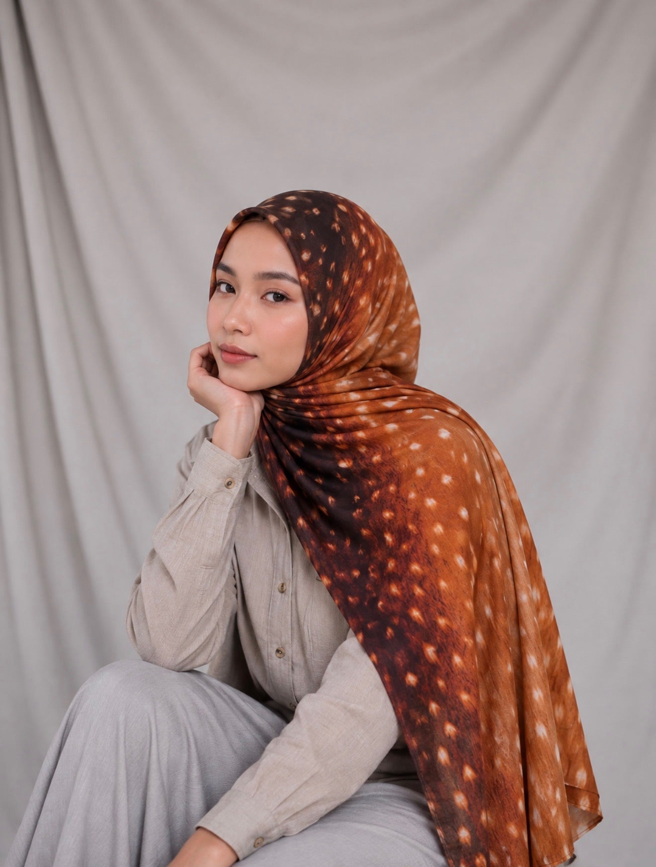 Deer Print Hijab