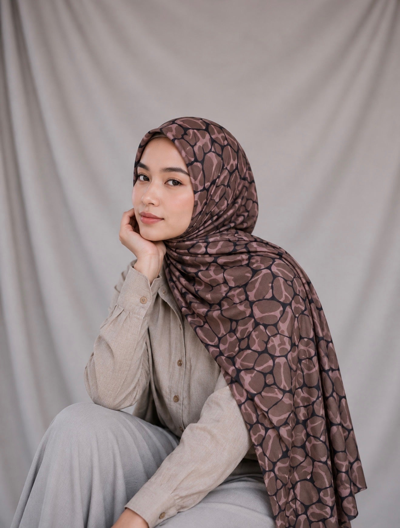 Crocodile Print Hijab