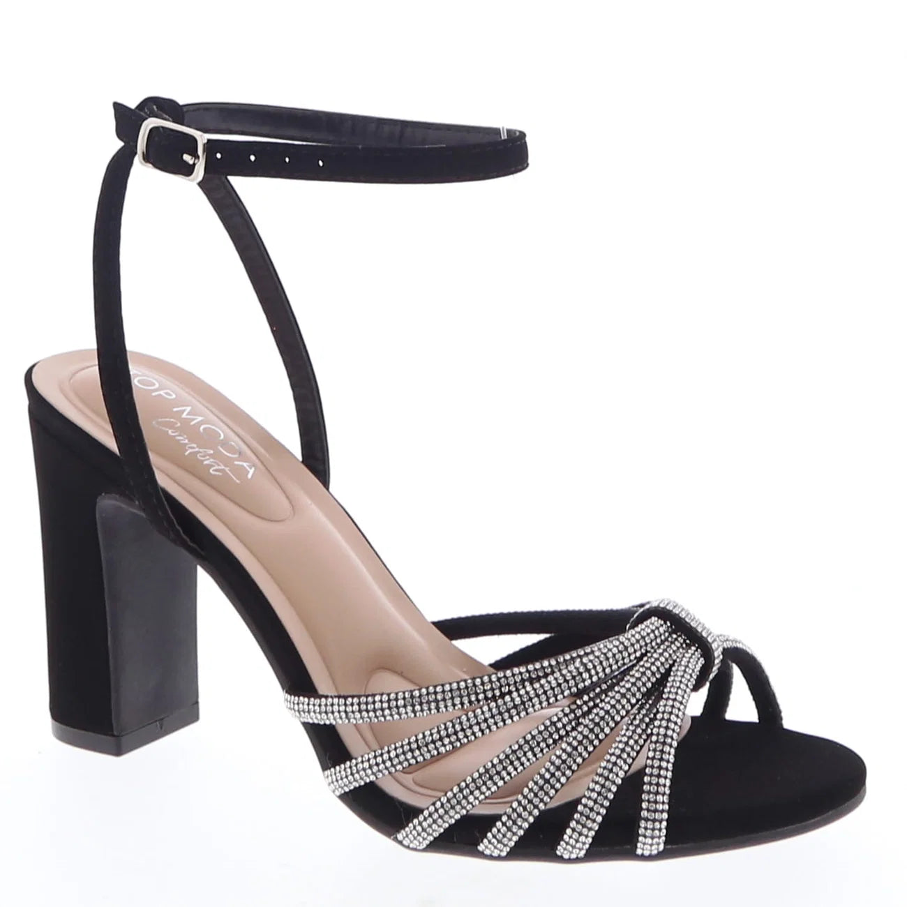 Women's Crystal Bow Strap Heels