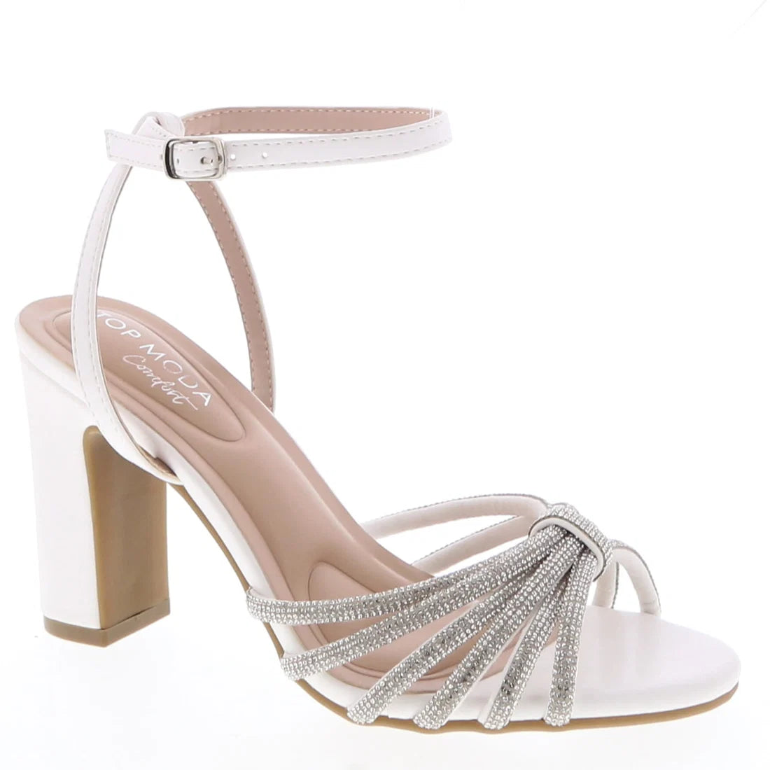 Women's Crystal Bow Strap Heels