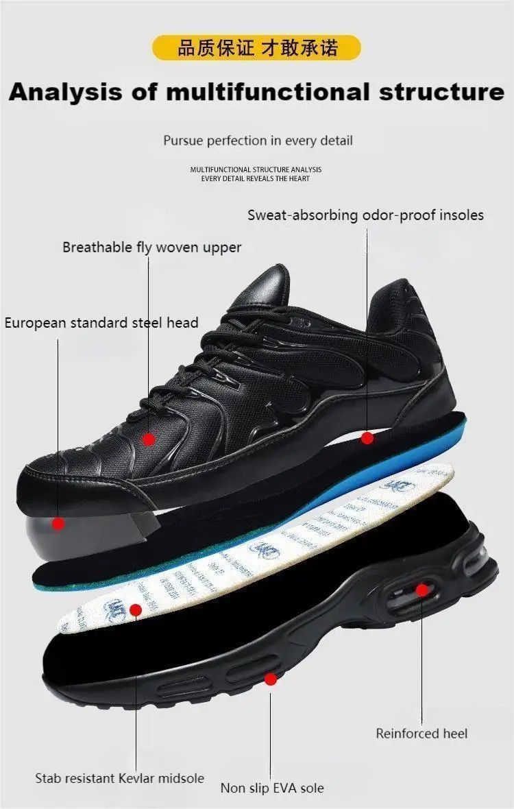 Light and comfortable Safety Shoes (steel Toe).