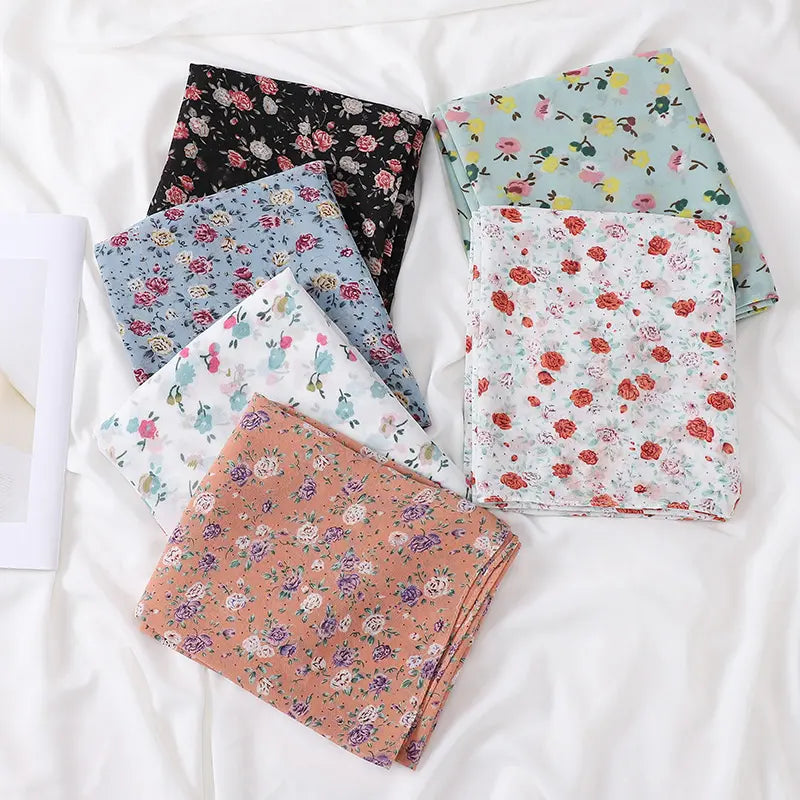 Printed Chiffon Scarves