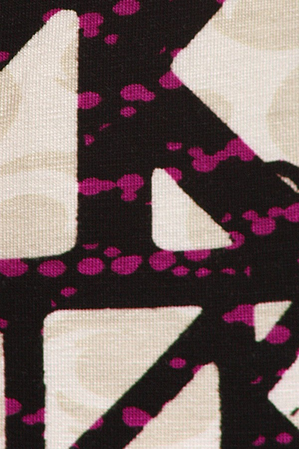 Lady's STELLA ELYSE Purple Scaffold Printed Legging (6231068_XL)