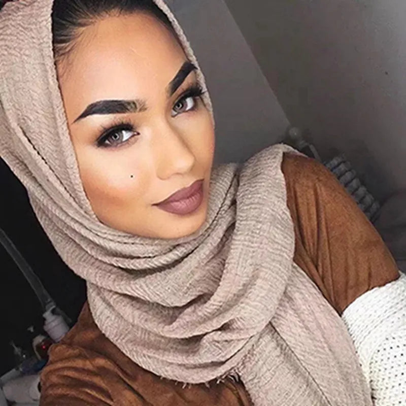 Quality Crinkled Cotton Scarves