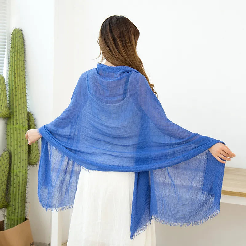 Quality Crinkled Cotton Scarves