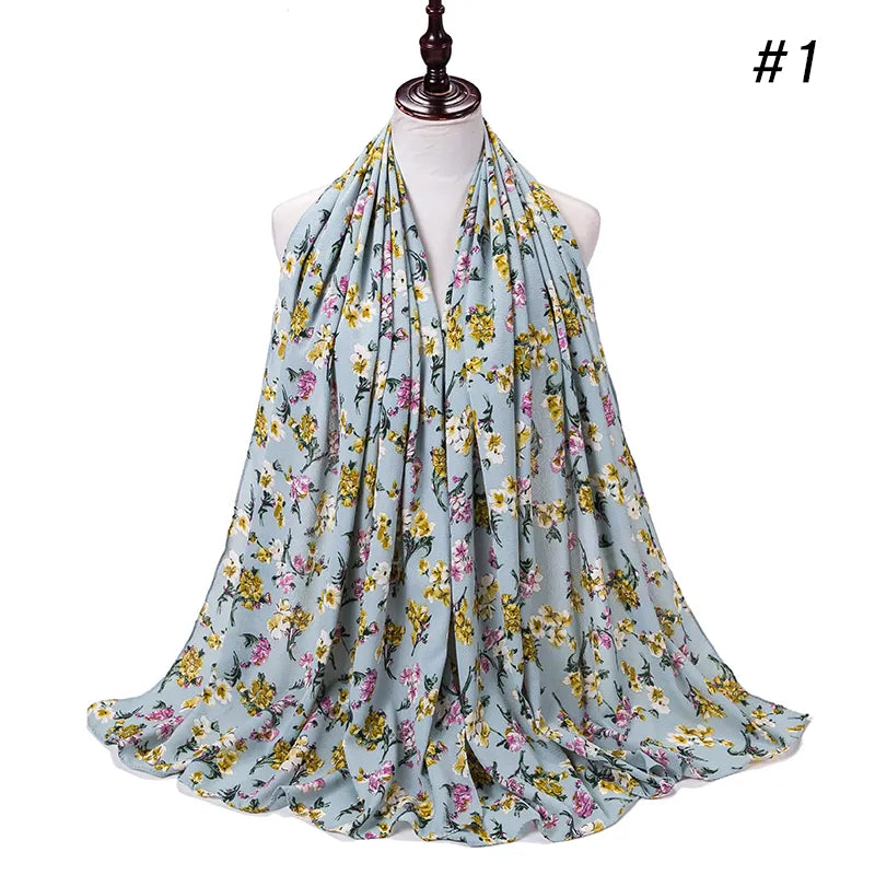 Printed thick Chiffon Scarves