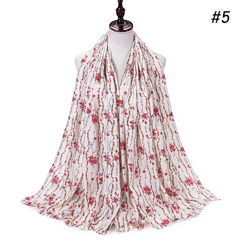 Printed thick Chiffon Scarves