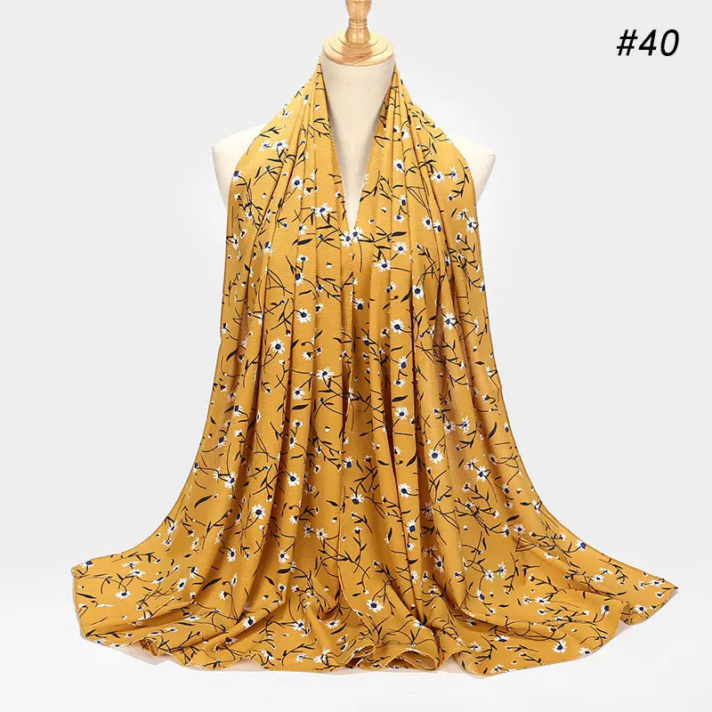 Printed thick Chiffon Scarves