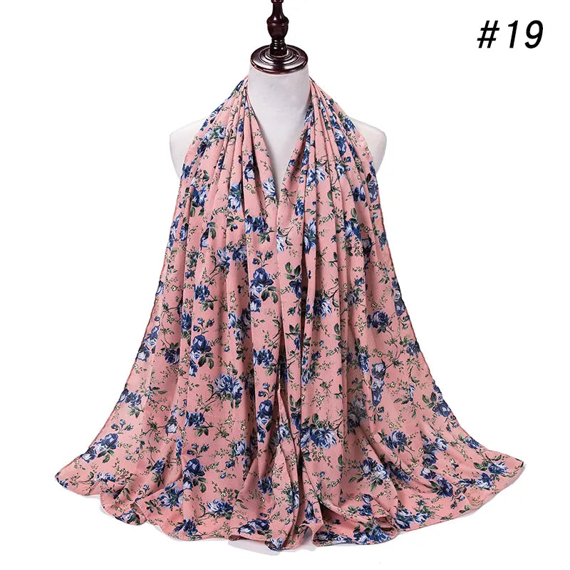 Printed thick Chiffon Scarves