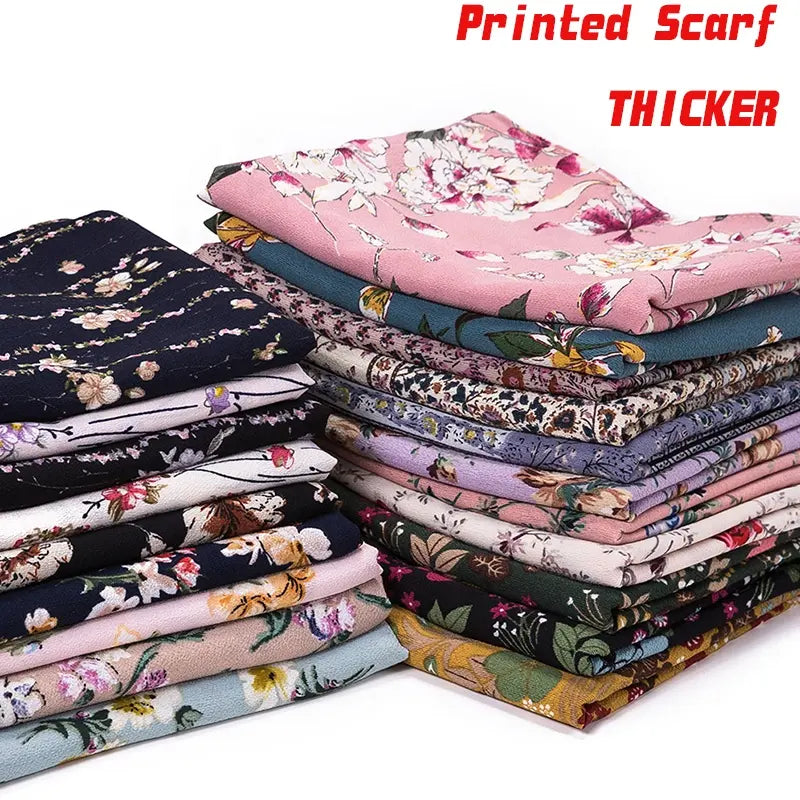 Printed thick Chiffon Scarves
