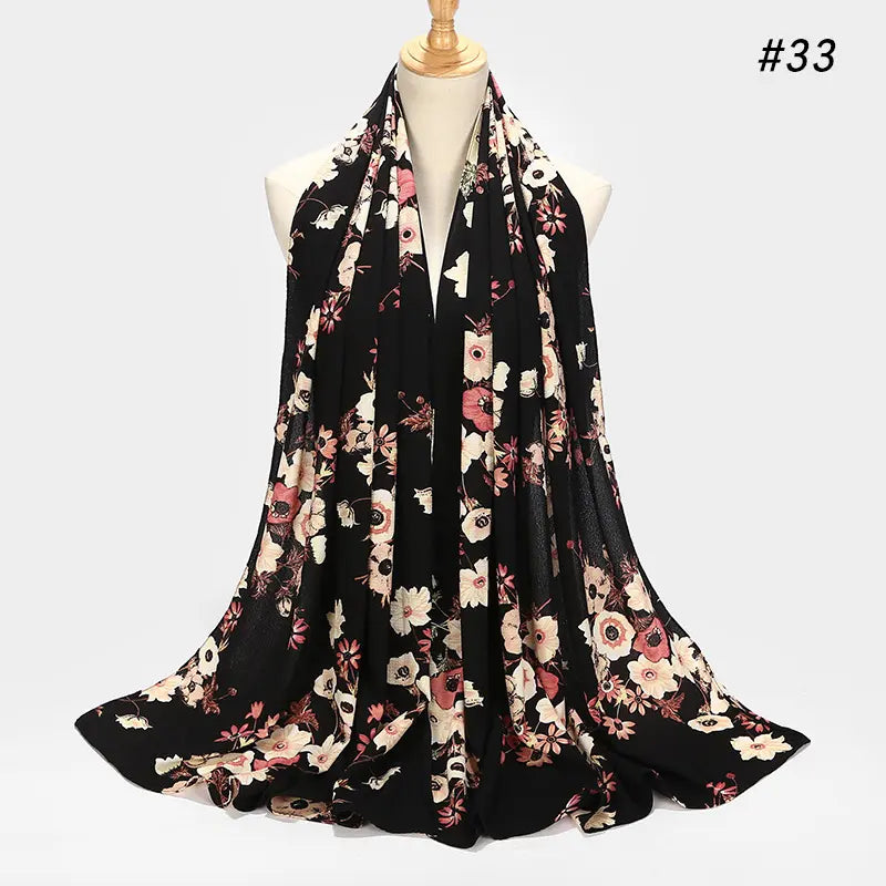 Printed thick Chiffon Scarves