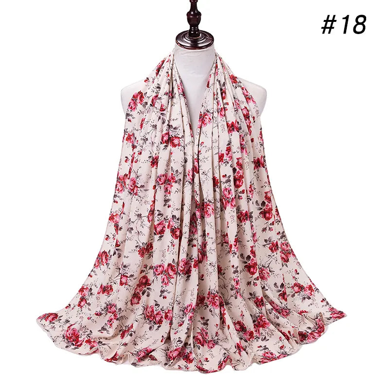 Printed thick Chiffon Scarves