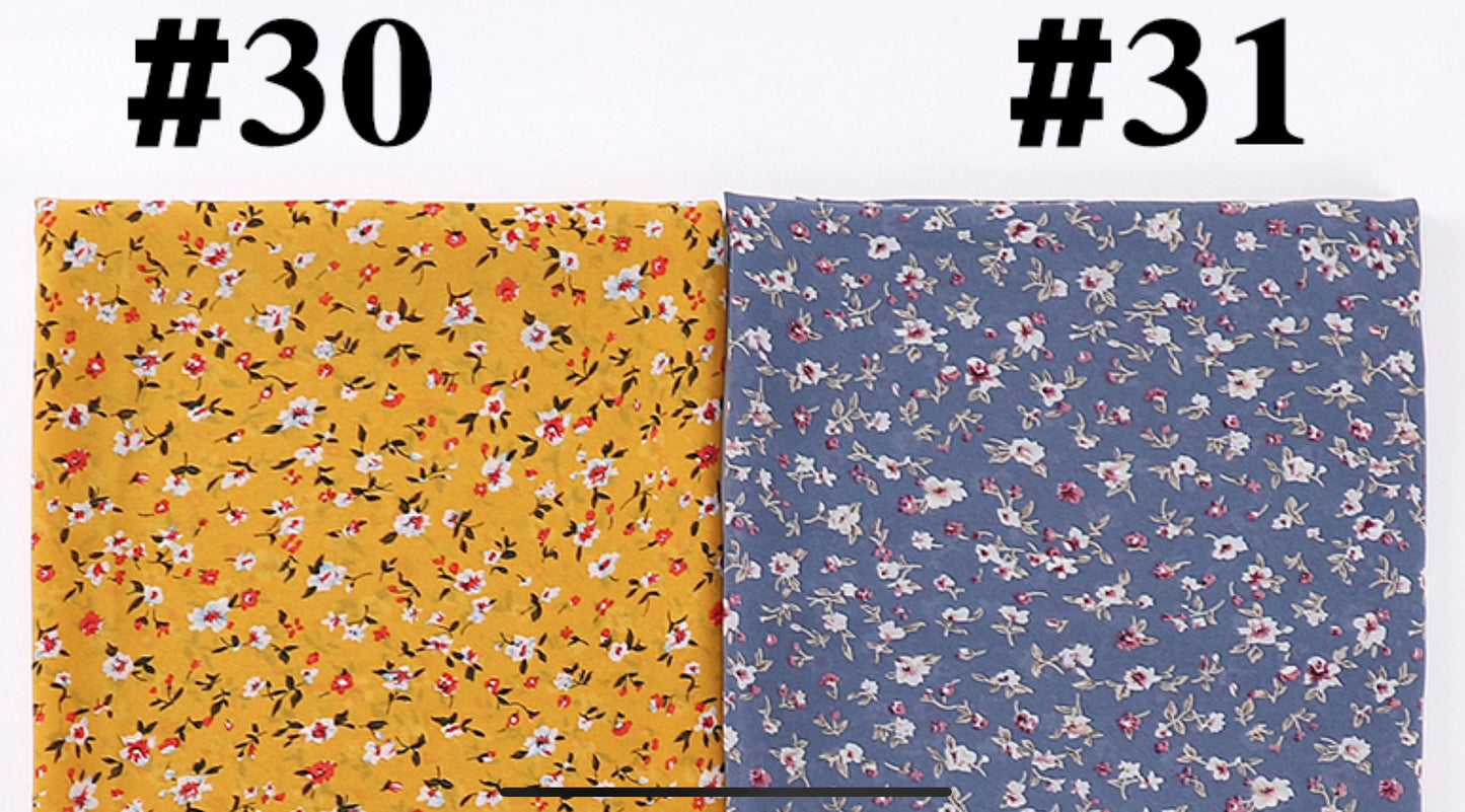Printed Chiffon Scarves