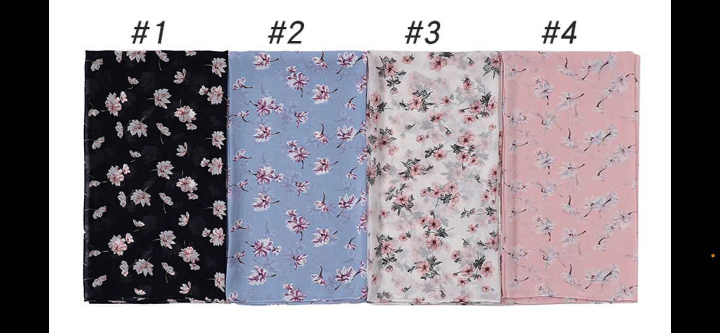 Printed Chiffon Scarves