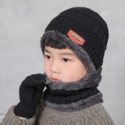 Children Knitted Cap Scarf Set